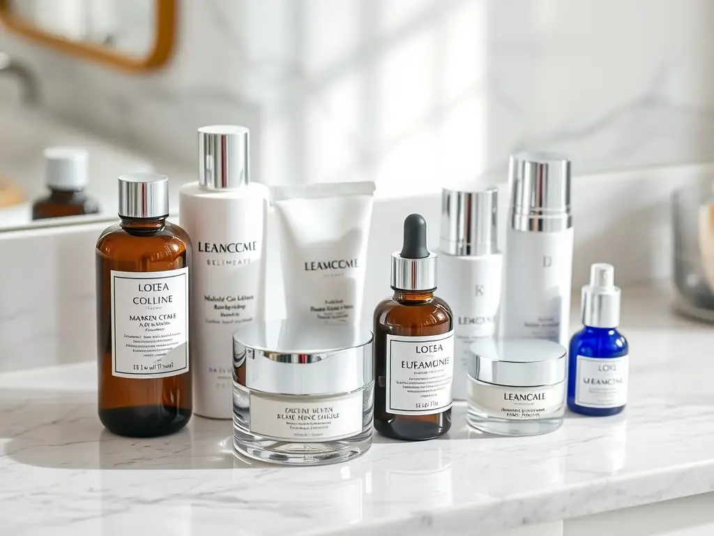 An image displaying Vyonic's personal care products, such as skincare and grooming essentials, arranged in a clean and minimalist setting.